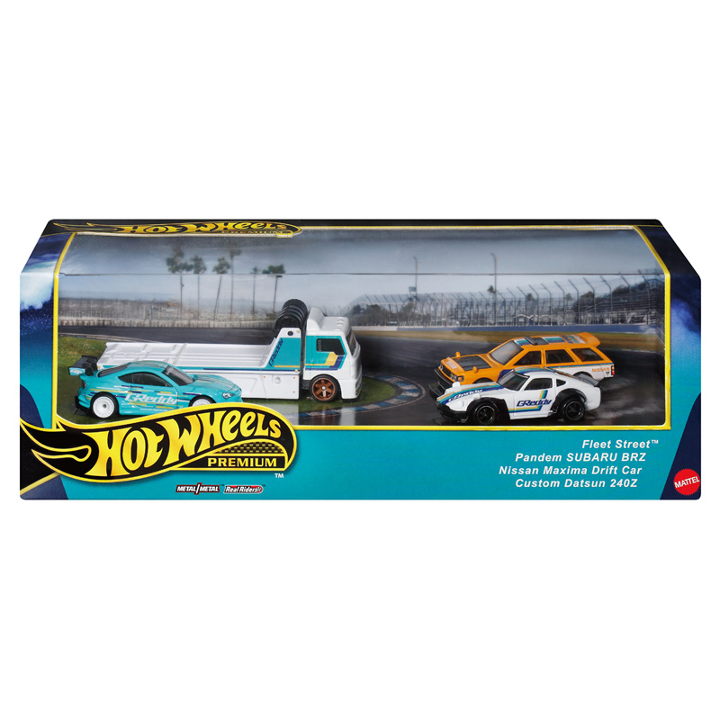 风火轮2024款GMH39车库四车套装精品GREDDY漂移赛车系列hotwheels - 图1