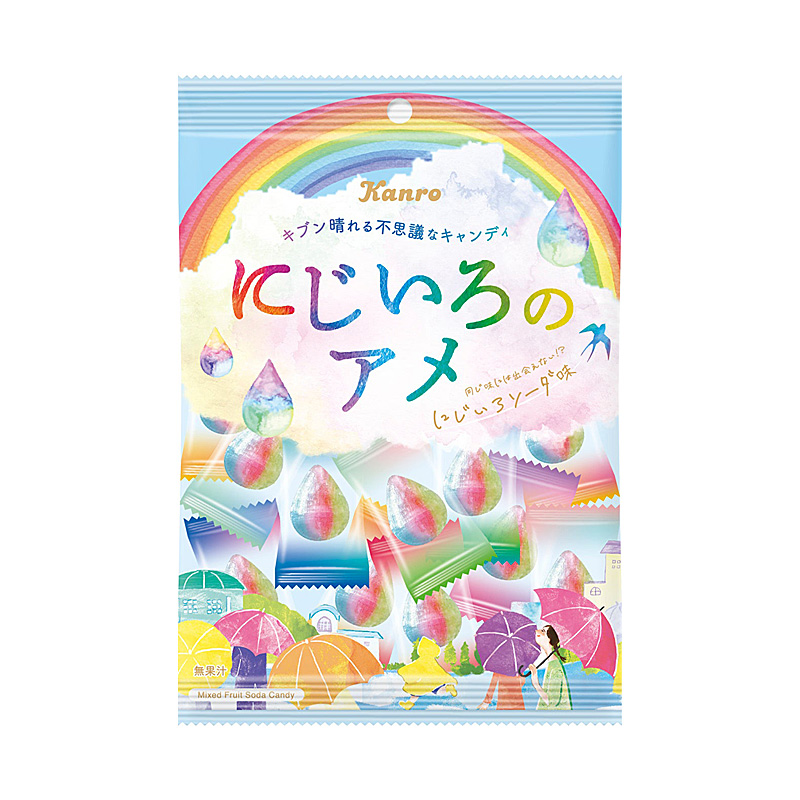 日本进口零食甘乐kanro彩虹糖水滴造型小硬糖果汁苏打水果味喜糖 - 图3
