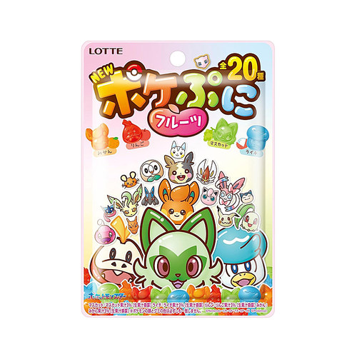 日本lotte乐天精灵宝可梦皮卡丘联名零食苹果青提味糖果果汁软糖 - 图3