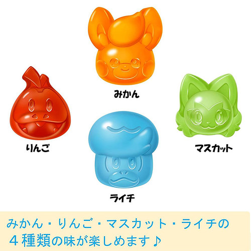 日本lotte乐天精灵宝可梦皮卡丘联名零食苹果青提味糖果果汁软糖 - 图2