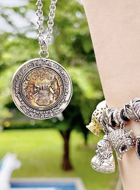 泰国清迈风古巴钱袋子项链吊坠