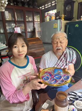 泰国阿赞白矿鸟戒指阿赞喷圆形