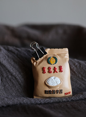 创意仿真美食麻辣烫饺子冰箱贴咖啡袋东北大米卤蛋立体树脂磁性贴