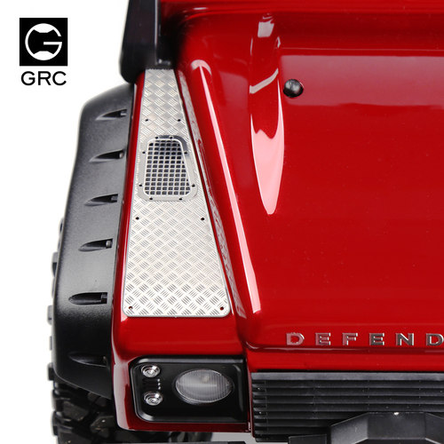 GRC TRX4路虎卫士机盖金属防滑板 引擎盖不锈钢装饰片GAX0043M/MB - 图0