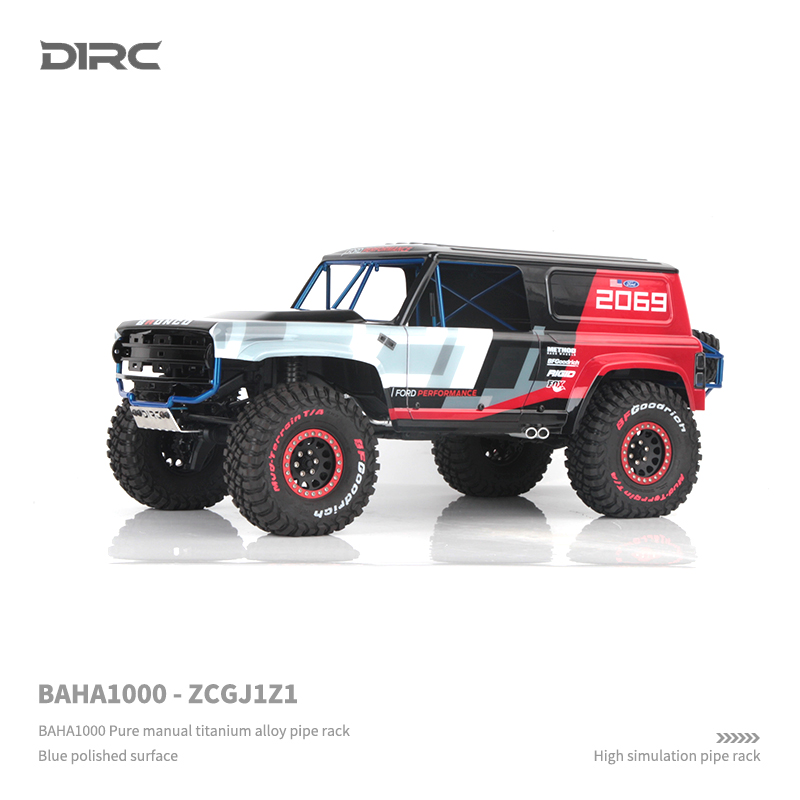 D1RC仿真TRX4福特烈马钛合金管架 巴哈baja1000赛车 车壳防滚架 - 图0