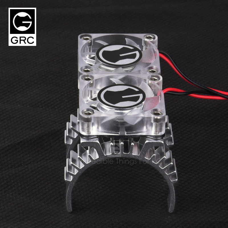 GRC TRX4电机热感应散热器 模型攀爬车 漂移 电机透明散热双风扇 - 图1