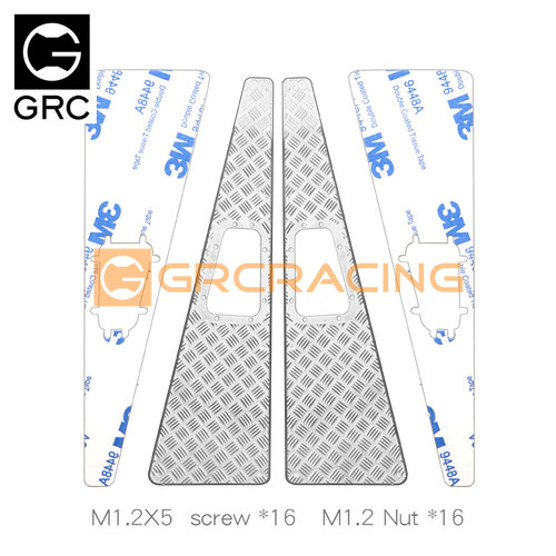 GRC TRX4路虎卫士机盖金属防滑板 引擎盖不锈钢装饰片GAX0043M/MB - 图1