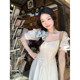 French Retro Hollow Swing Skirt Waist Dress