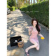Thepeachofficial Xia Yuhuaxu puff sleeve knitted dress knitted top two-piece set for women