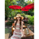 Retro elegant lace splicing dress suspender floral