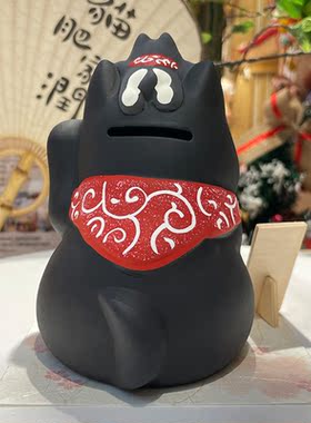 龙虎作陶瓷招财存钱罐装饰摆件