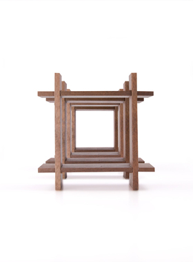 格格物商店榫卯结构摆件胡桃木
