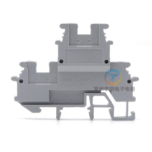 卡导轨铜件高低双层接线端子UKK2.5 双进双出MBKKB2.5mm 25A/500V - 图0