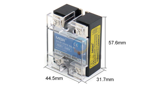 美格尔SSR固态继电器MGR-1 D4860单相60A直流24V控交流DC-AC 220V - 图3
