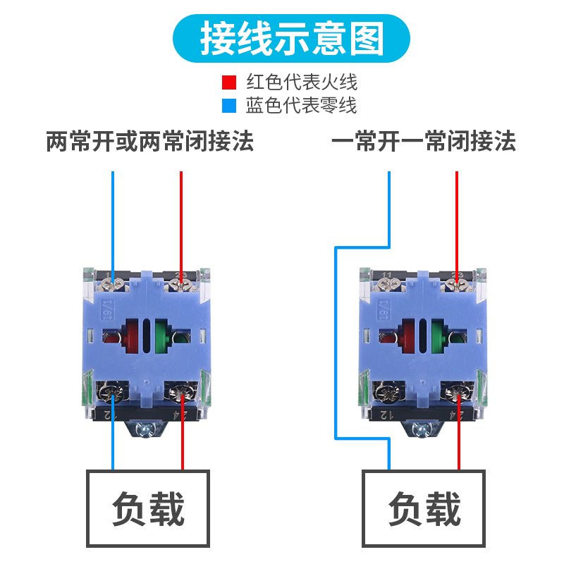 一佳自复位自锁带灯点动电源DC按钮开关LA39-11DN ZS 220V 24V12V - 图1