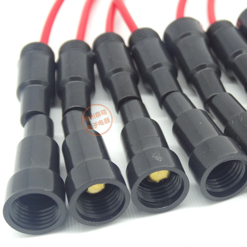 5*20mm带线管座玻璃管保险丝管座卡式盒子引线套管带线熔断器线束 - 图2