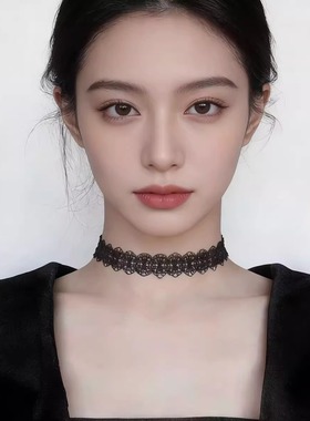 明星同款蕾丝choker锁骨链百搭