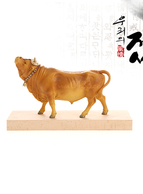 金黄牛摆设品朝鲜民族特色手工艺品P10517