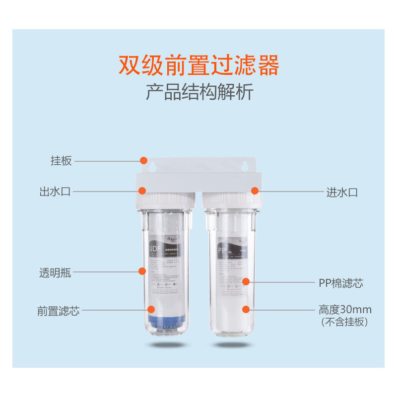 二级净水机家用厨房净化前置过滤器自来水直饮过滤器净水器滤水器 - 图1