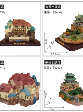 青岛旅游景点微缩模型水族馆树脂