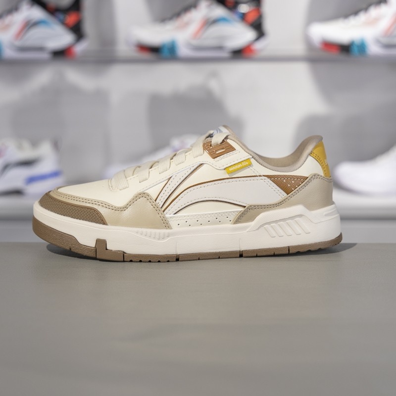 李宁板鞋2024冬季新款COMMON 80s女子舒适软弹经典休闲鞋AGCU158 - 图0