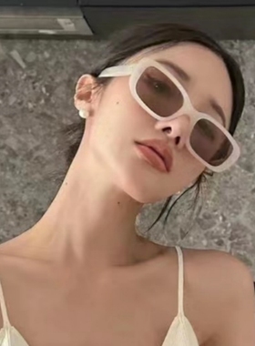 韩版白色偏光防紫外线太阳眼镜