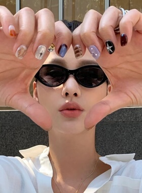 复古美式猫眼高级网感墨镜女款潮