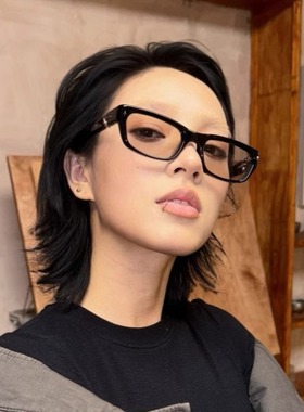 复古韩版黑框茶色gm猫眼墨镜女潮