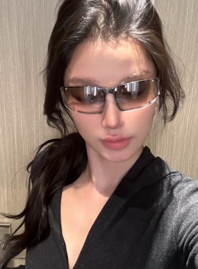 欧美金属镂空Y2K水银太阳眼镜潮