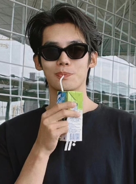 于适同款gm黑色猫眼男款痞帅墨镜