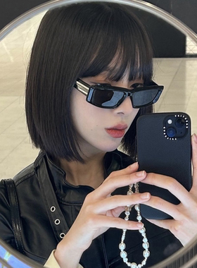 复古长方形猫眼欧美gm太阳眼镜女