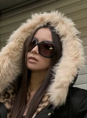 墨镜女款辣妹风超大框遮脸蛤蟆镜