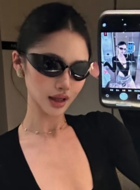 欧美风猫眼黑色偏光防紫外线墨镜