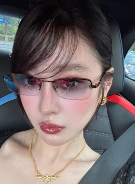 高级感女款墨镜无框老钱复古美式