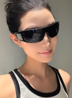 复古连体骑行太阳眼镜y2k辣妹女