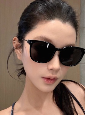 方框时髦黑色高级感墨镜大脸显瘦