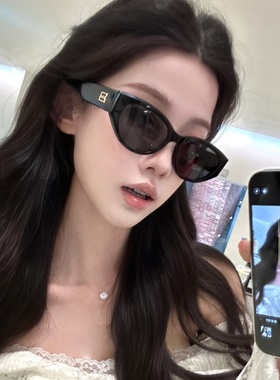 韩版黑色猫眼高级感墨镜遮阳防晒