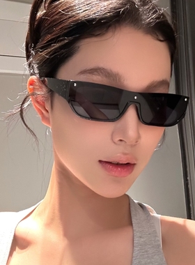 2024新款复古黑色小窄半框gm墨镜