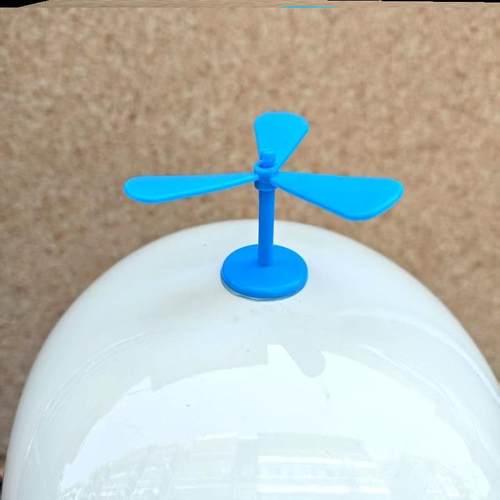 电动车机车摆件个性高颜值旋转风车汽车后视镜头盔装饰品竹蜻蜓 - 图1