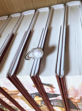 淡水爱迪生珍珠戒指太阳花