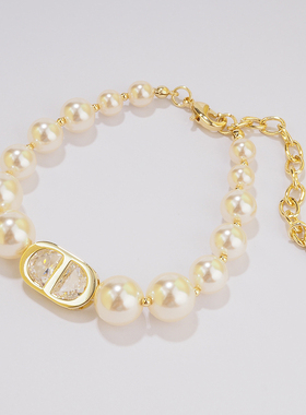 法式复古水晶猪鼻子施家珍珠手链女高级感轻奢小众设计气质手串