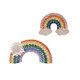 ຂອງຂວັນວັນຄູພາສາເກົາຫຼີ Crystal Rainbow brooch temperament ຜູ້ຍິງງາມຍີ່ປຸ່ນສ່ວນບຸກຄົນຊຸດ cardigan pin suit accessories