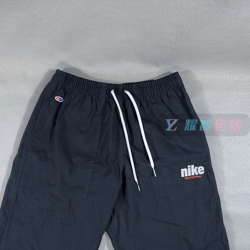 耐克/NIKE男子运动宽松休闲舒适工装刺绣透气梭织长裤HQ1572-010 - 图0