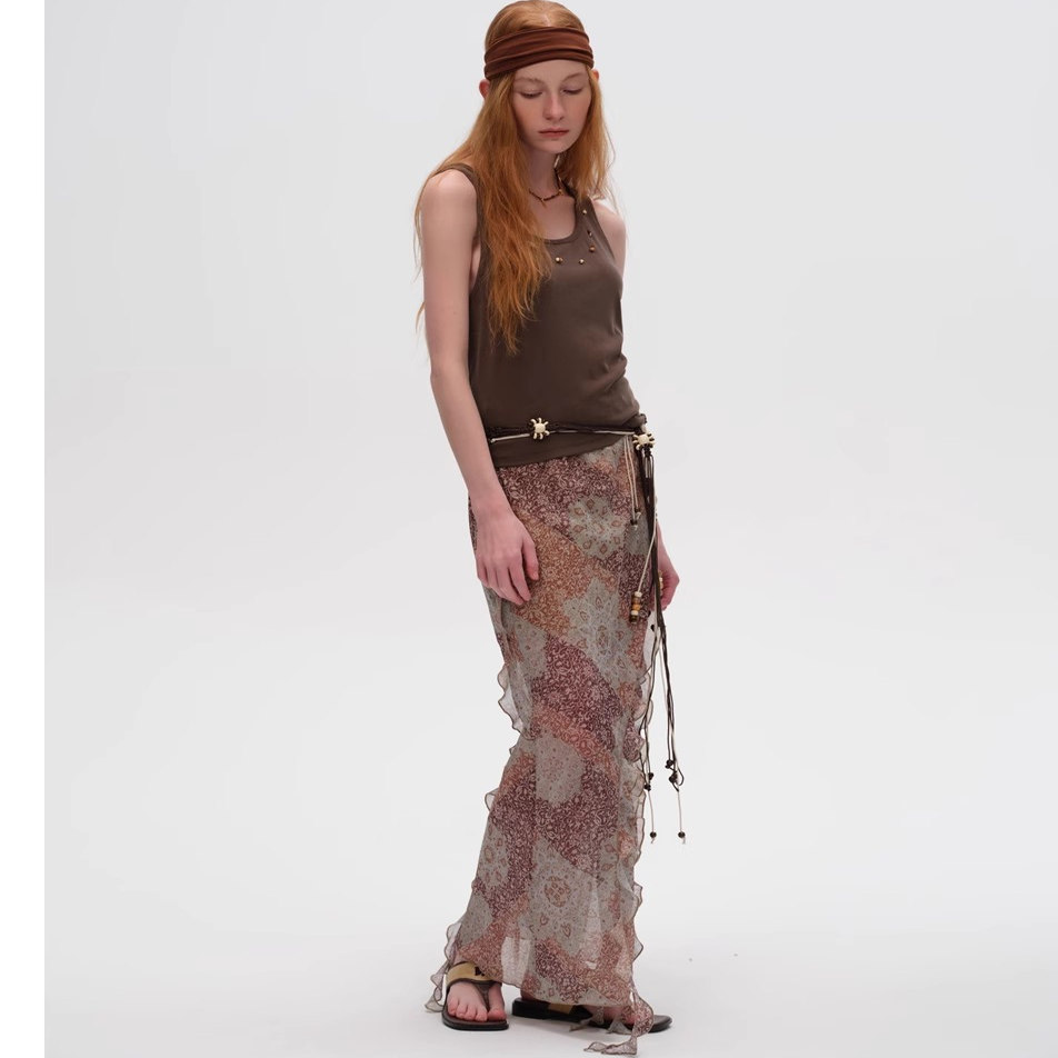 VENA LABEL 斜切鱼尾半裙25年秋VL25LSSK18——760 - 图2