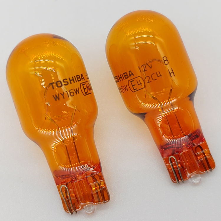 东芝 TOSHIBA 12V WY16W E4 2C4 T15 921 埃安原厂琥珀色转向灯泡 - 图0