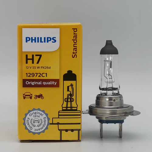 飞利浦 PHILIPS H7 12972PRC1 12V 55W PX26d增光30%两脚汽车灯泡 - 图1