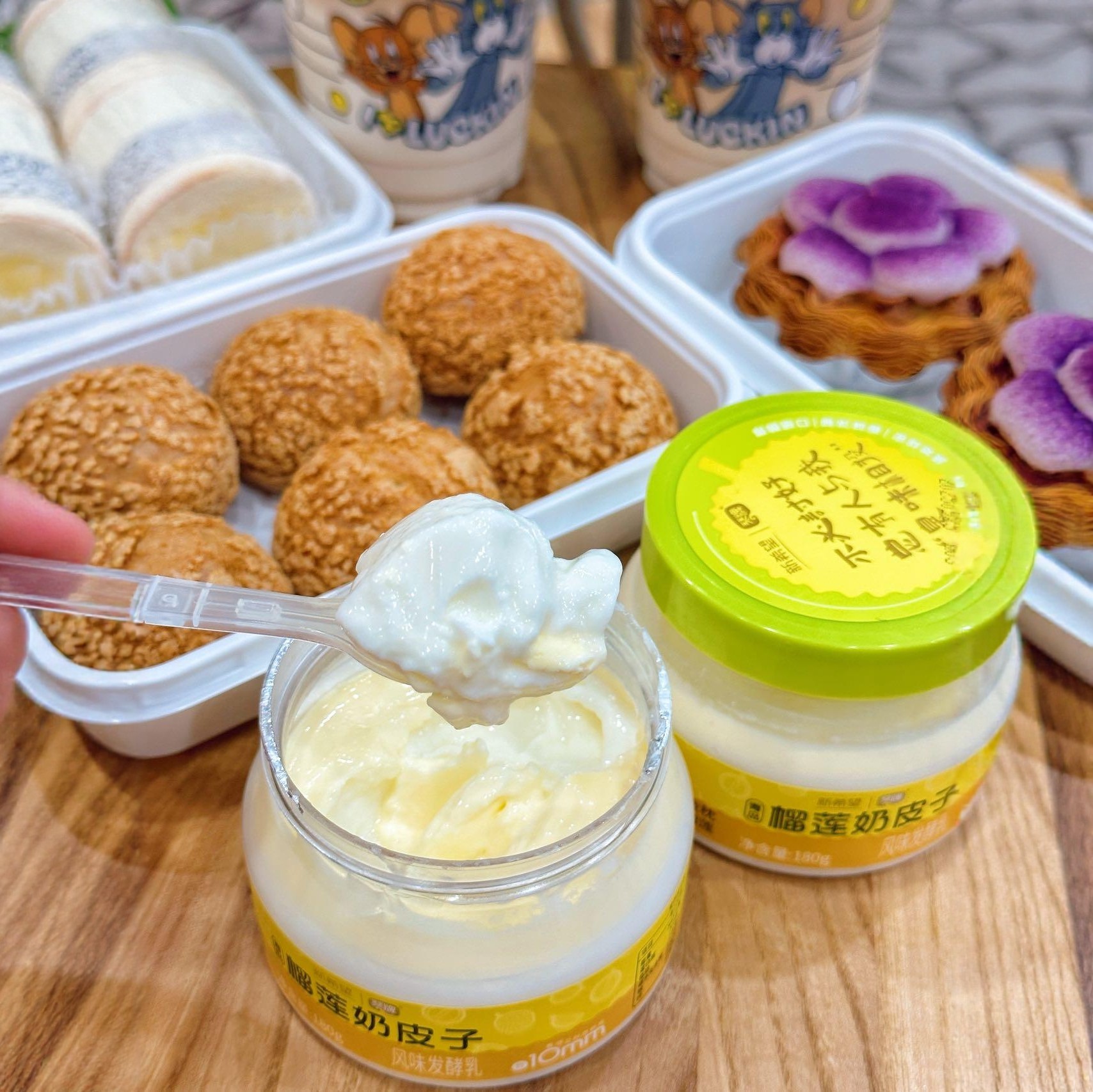 新希望琴牌榴莲奶皮子酸奶180g低温酸奶发酵发酵乳青岛特产,淘宝优惠券,粉丝福利购,淘宝优惠卷