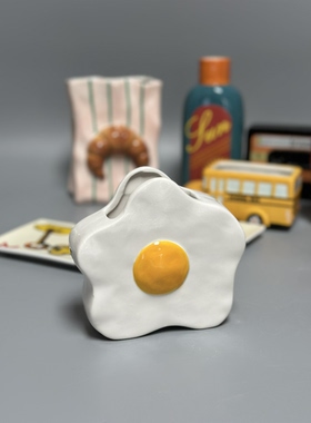 外贸出口孤品 特色陶瓷装饰摆件 储物罐 存钱罐店铺家居装饰花瓶