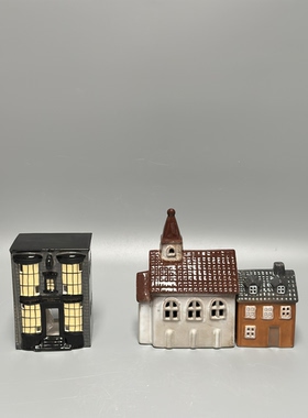 外贸孤品 房子系列陶瓷夜灯 装饰摆件 店铺会所装饰摆件