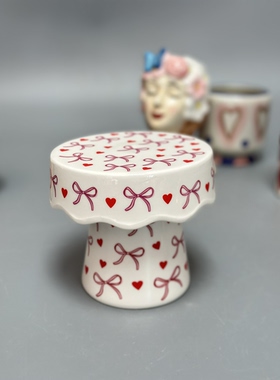 外贸孤品 ins风陶瓷装饰摆件 置物盘 店铺家居样板房另类装饰